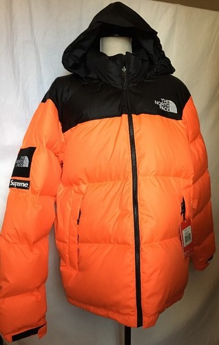 supreme x north face orange jacket